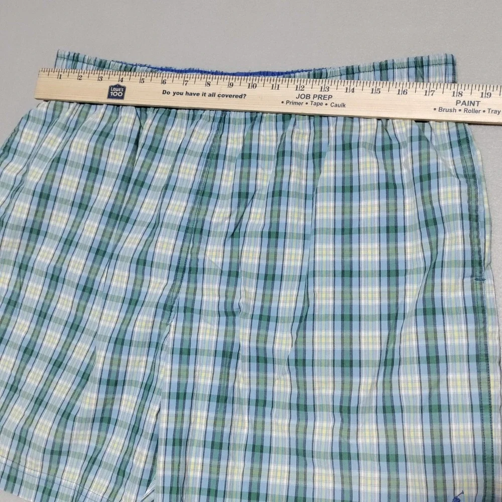 Polo Sport Ralph Lauren Plaid Swim Trunks Men's Size XL Blue‎ Green